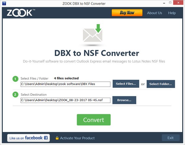 ZOOK  DBX  to  NSF  Converter(邮件转换工具)