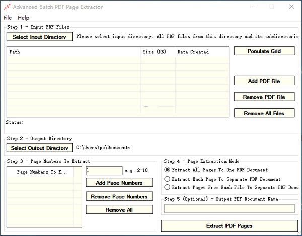 Advanced  Batch  PDF  Page  Extractor(PDF页面批量提取工具)