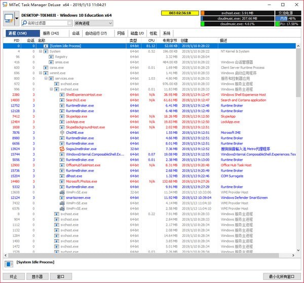 MiTeC  Task  Manager  DeLuxe(任务管理器)