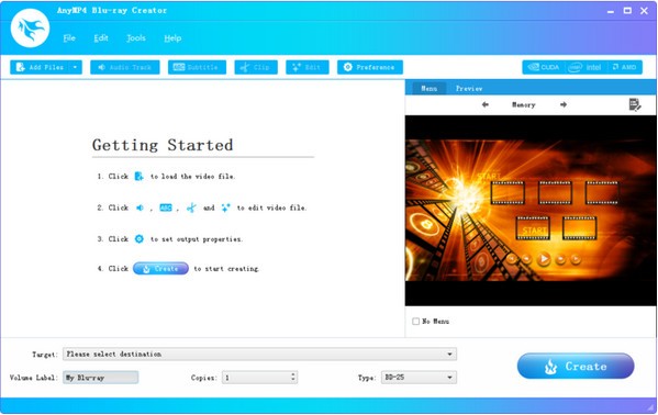 AnyMP4 Blu-ray  Creator(蓝光刻录工具)