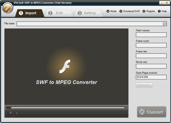 iPixSoft  SWF  to  MPEG  Converter(SWF转换为MPEG)