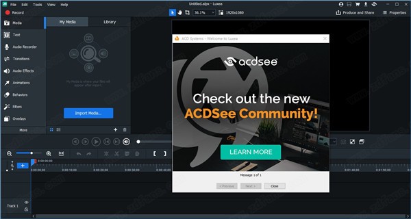 ACDSee  Luxea  Video  Editor(视频编辑处理工具)