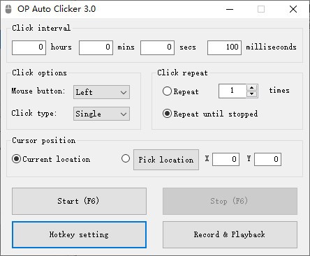 OP  Auto  Clicker(鼠标点击器)