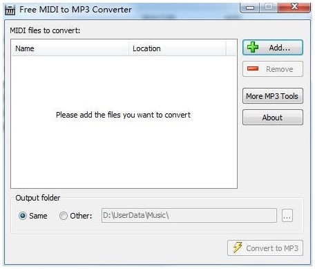 Free  MIDI  to  MP3 Converter(音频格式转换工具)