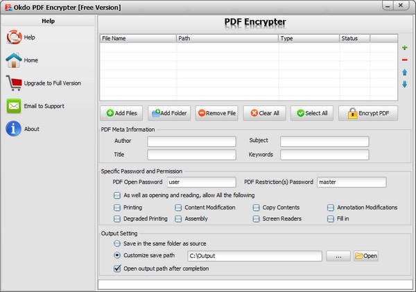 Okdo  PDF  Encrypter(PDF加密工具)