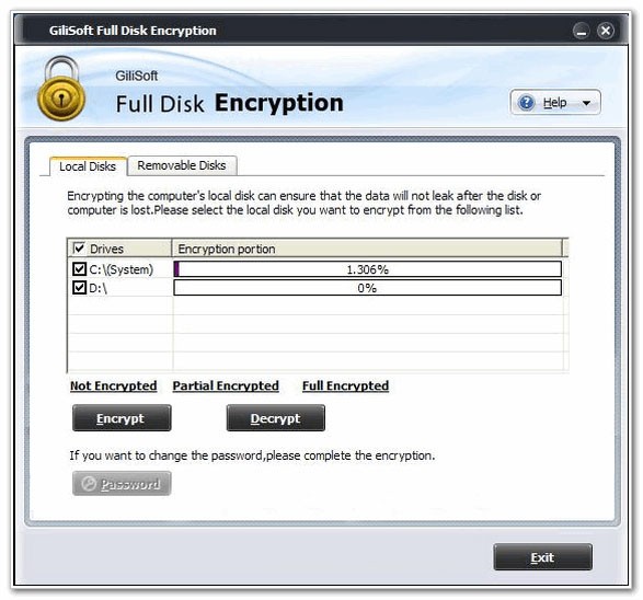 Gilisoft  Full  Disk  Encryption(磁盘加密软件)