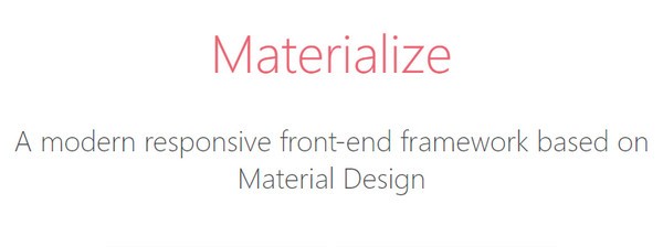 Materialize(现代响应式前端框架)