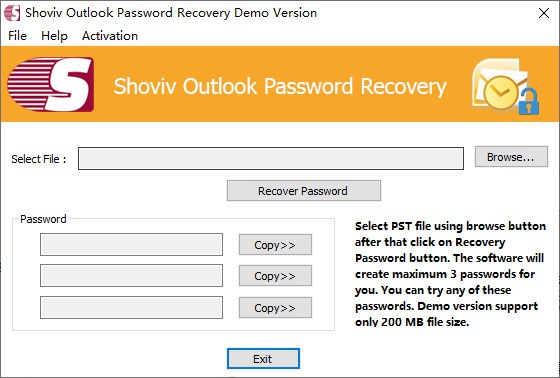 Shoviv  Outlook  Password  Recovery(Outlook文件密码恢复)