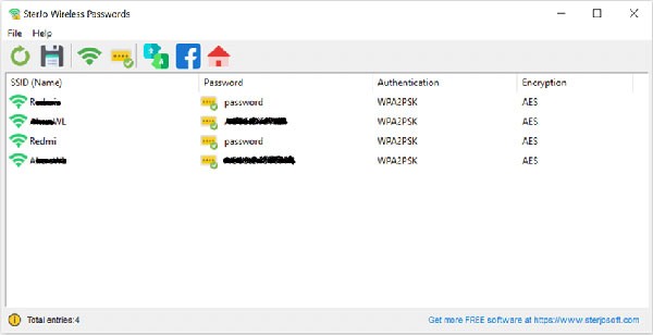 SterJo  Wireless  Passwords(wifi密码查找工具)