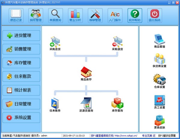 科管汽车配件进销存管理系统