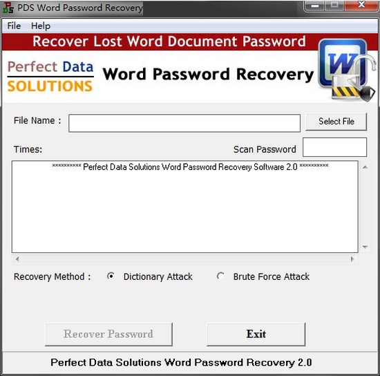 PDS  Word  Password  Recovery(word文档密码恢复工具)