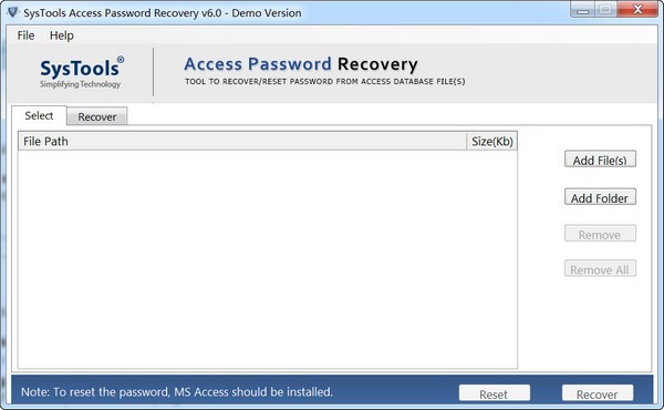 SysTools  Access  Password  Recovery(Access数据库密码恢复工具)