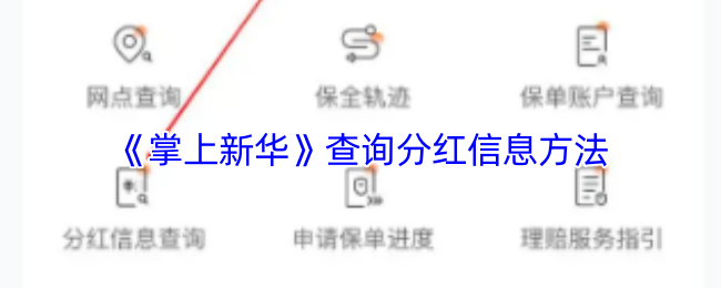 《掌上新华》查询分红信息方法