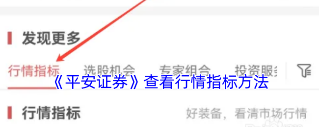 《平安证券》查看行情指标方法