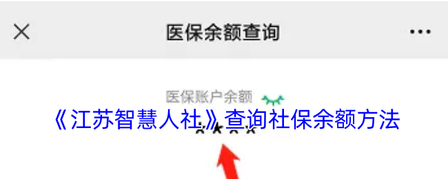 《江苏智慧人社》查询社保余额方法