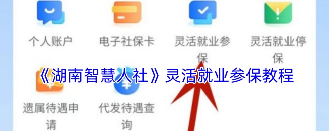 《湖南智慧人社》灵活就业参保教程