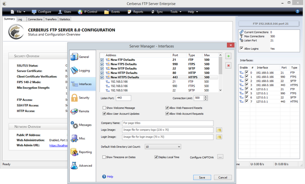 Cerberus  FTP  Server  Enterprise(FTP服务器管理软件)